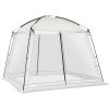 10'x10' Mesh Tent w/ 2 Doors Carry Bag and Breathable Walls, UV50+ Protection Screen House, Easy Setup and Pack, White