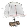 10'x10' Mesh Tent w/ 2 Doors Carry Bag and Breathable Walls, UV50+ Protection Screen House, Easy Setup and Pack, White