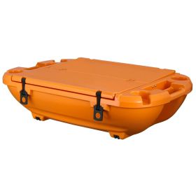 Floating Cooler, 40 QT Floating Ice Chest with Dry Storage & Tow Rope, Premium LLDPE Amphibious Drink Cooler for Water & Land