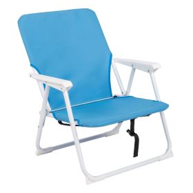 Oxford Cloth Iron Outdoor Beach Chair Blue