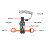 7 In 1 Military Survival Whistle; Multi-function Emergency Life Saving Tool; Outdoor Camping Fishing Hiking Hunting Accessories; Flashlight Compa