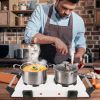Portable Dual Burner Electric Stove - 2000W Power, 5 Temperature Levels, 5.5in Coils, Fast Even Cooking, Fits Flat Cookware, Ideal for Apartments